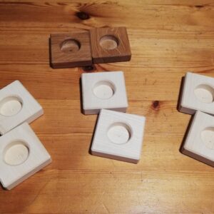 Photophore simple en bois massif